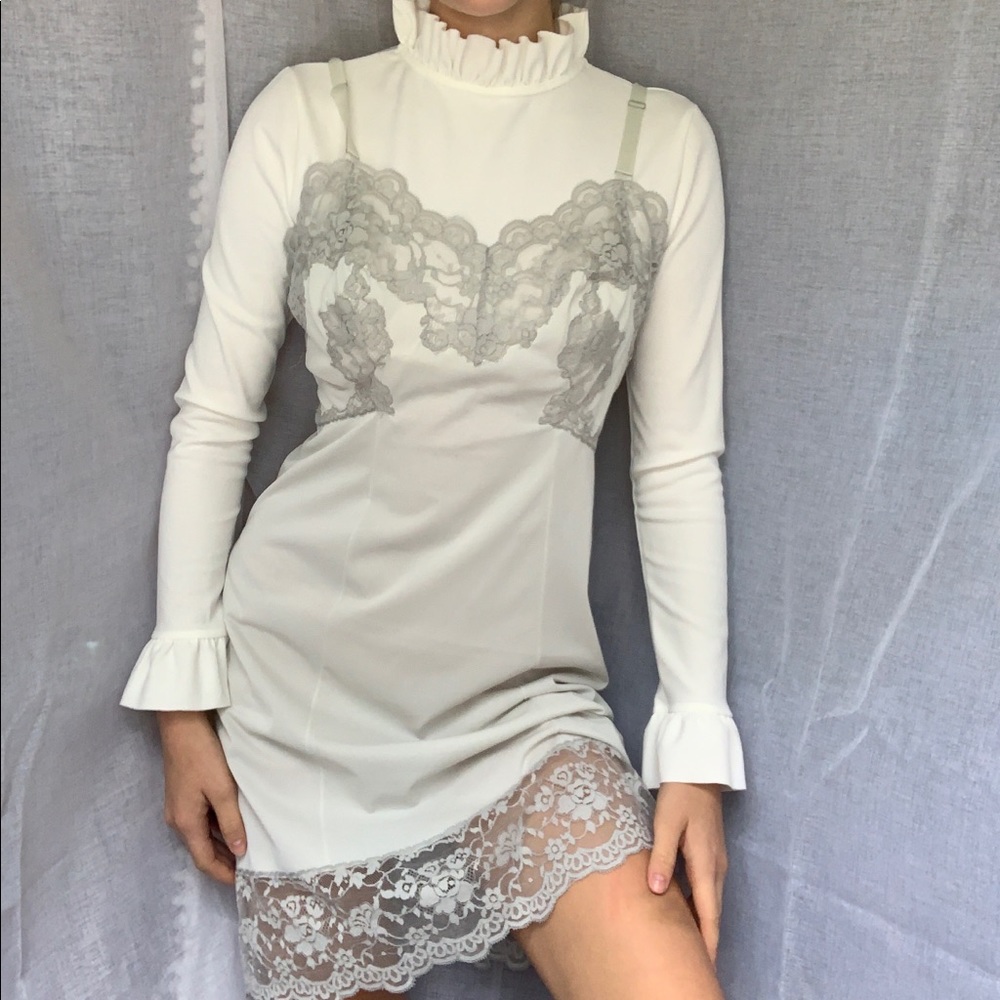 Vintage Inspired Baby Blue Lingerie Dress